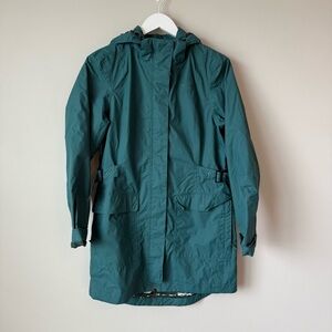 The North Face | Green Long Length Rain Jacket